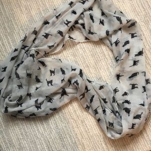 Chatties Grey/Black Sheer Cat Infinity Scarf